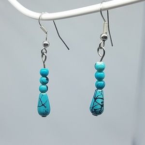 Turquoise Beaded earrings